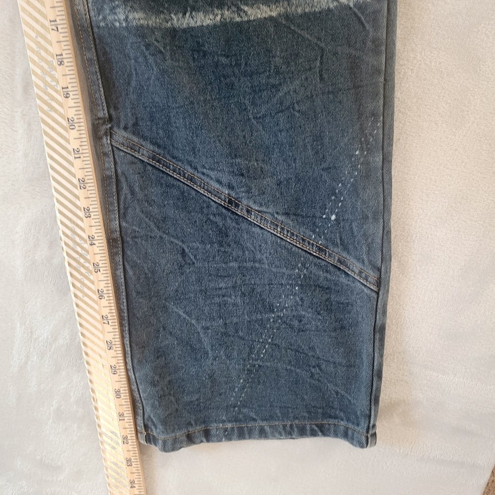 Vintage Johnny Blaze Mens Wide Leg Jeans 32 Baggy Hip Hop Skater - Picture 15 of 15